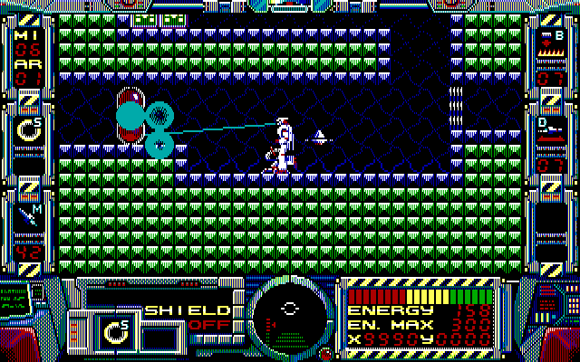 Fire Hawk: Thexder - The Second Contact IBM PC/Compatibles Screenshot: Some enemies provide energy when destroyed...