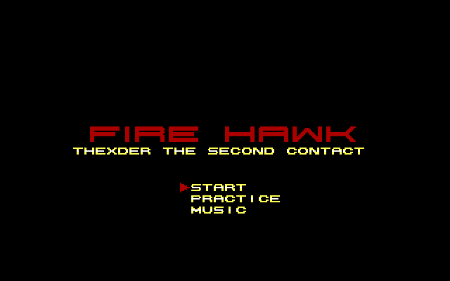 Fire Hawk: Thexder - The Second Contact IBM PC/Compatibles Screenshot: Title screen.