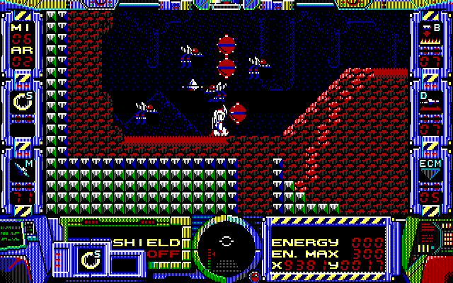 Fire Hawk: Thexder - The Second Contact IBM PC/Compatibles Screenshot: The Firehawk has been destroyed! I'll have to try again...