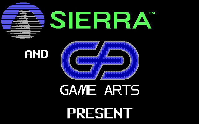 Fire Hawk: Thexder - The Second Contact IBM PC/Compatibles Screenshot: Sierra and Game Arts logo.