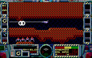 Fire Hawk: Thexder - The Second Contact for IBM PC/Compatibles - Flying through a narrow corridor...
