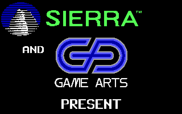 Fire Hawk: Thexder - The Second Contact IBM PC/Compatibles Screenshot: Sierra and Game Arts logo.