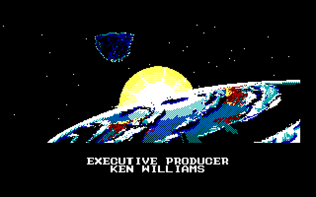 Fire Hawk: Thexder - The Second Contact IBM PC/Compatibles Screenshot: One of the opening credits screens.