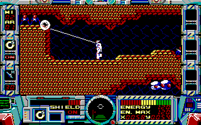 Fire Hawk: Thexder - The Second Contact IBM PC/Compatibles Screenshot: A dead end...or is it?