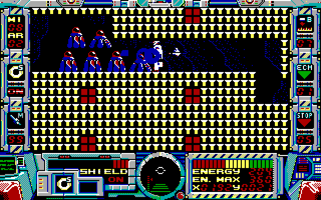 Fire Hawk: Thexder - The Second Contact IBM PC/Compatibles Screenshot: The passage is blocked...