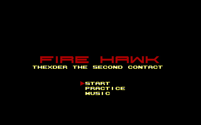 Fire Hawk: Thexder - The Second Contact IBM PC/Compatibles Screenshot: Title screen.