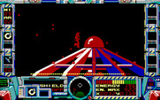Fire Hawk: Thexder - The Second Contact for IBM PC/Compatibles - Taking on damage rapidly, get out of here!