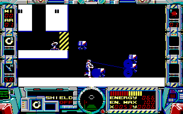 Fire Hawk: Thexder - The Second Contact IBM PC/Compatibles Screenshot: Practice maze.
