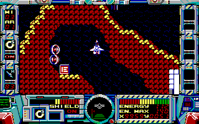 Fire Hawk: Thexder - The Second Contact IBM PC/Compatibles Screenshot: It's worth exploring dead ends, often something can be found.