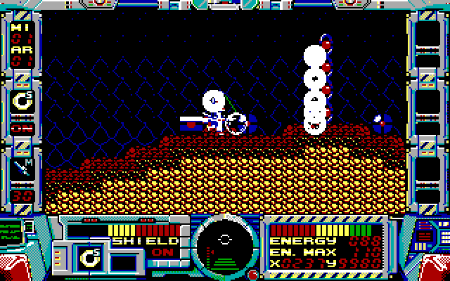 Fire Hawk: Thexder - The Second Contact IBM PC/Compatibles Screenshot: I'm under attack!