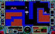 Fire Hawk: Thexder - The Second Contact for PC-8800 Series - Flying through a maze.