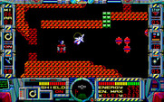 Fire Hawk: Thexder - The Second Contact for PC-8800 Series - An enemy disguised as the wall starts to chase me... 