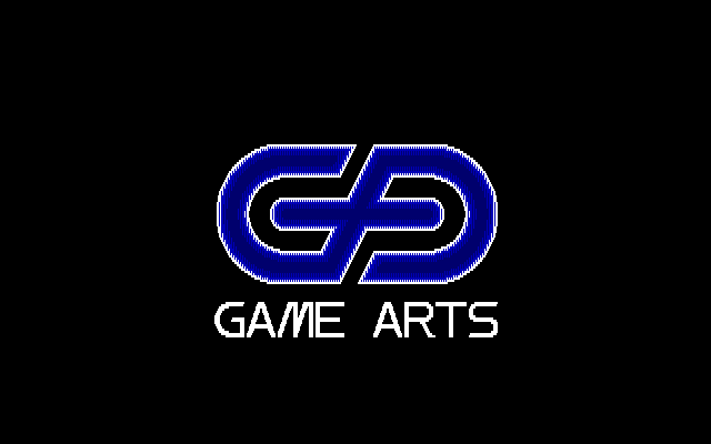 Fire Hawk: Thexder - The Second Contact PC-8800 Series Screenshot: Game Arts logo screen.