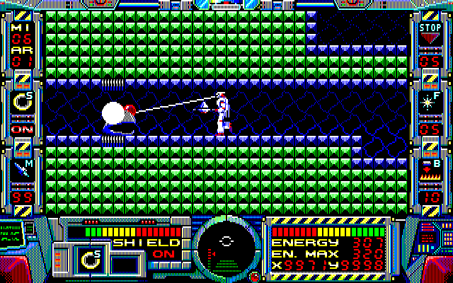 Fire Hawk: Thexder - The Second Contact PC-8800 Series Screenshot: On to the next mission...