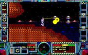 Fire Hawk: Thexder - The Second Contact for PC-8800 Series - Enemies greet me as I exit a tunnel.