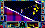 Fire Hawk: Thexder - The Second Contact for PC-8800 Series - Shooting my way down a path.