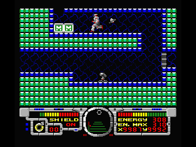 Fire Hawk: Thexder - The Second Contact MSX Screenshot: More missiles! I could use those about now...