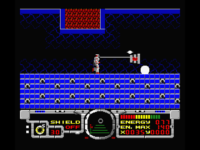 Fire Hawk: Thexder - The Second Contact MSX Screenshot: On to the second mission.