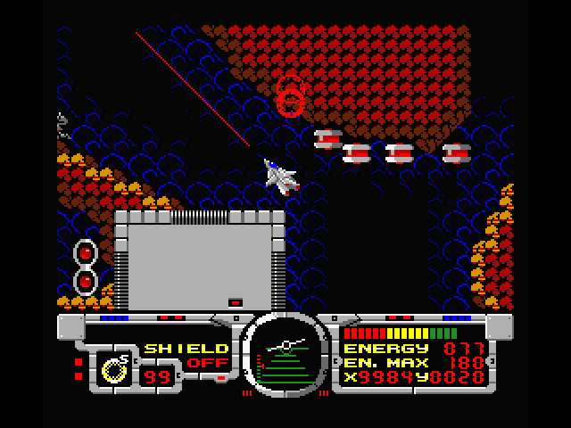 Fire Hawk: Thexder - The Second Contact MSX Screenshot: The third mission begins!