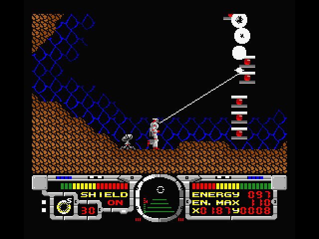 Fire Hawk: Thexder - The Second Contact MSX Screenshot: These things aren't tough, but there's lots of them...