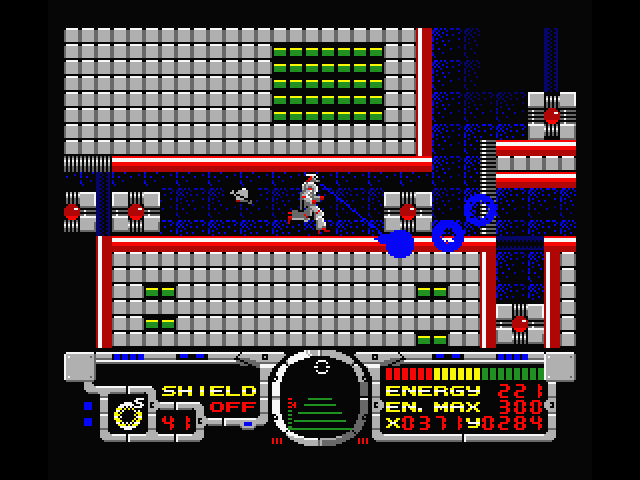 Fire Hawk: Thexder - The Second Contact MSX Screenshot: I'm surrounded!