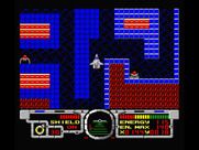 Fire Hawk: Thexder - The Second Contact for MSX - Flying through a maze...