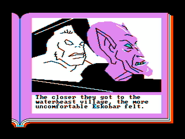 Gamma Force in Pit of a Thousand Screams IBM PC/Compatibles Screenshot: Introducing Eskobar.
