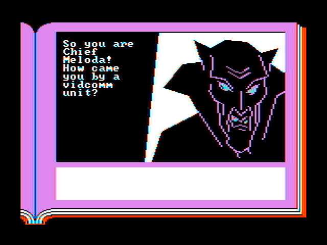 Gamma Force in Pit of a Thousand Screams IBM PC/Compatibles Screenshot: Interrogation...