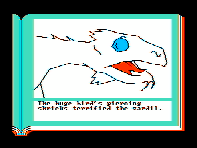 Gamma Force in Pit of a Thousand Screams IBM PC/Compatibles Screenshot: A huge bird approaches...