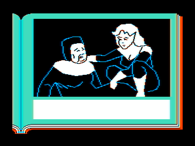 Gamma Force in Pit of a Thousand Screams IBM PC/Compatibles Screenshot: Helping an old lady.