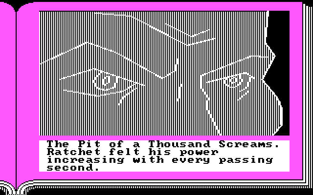 Gamma Force in Pit of a Thousand Screams IBM PC/Compatibles Screenshot: Time to head to the pit of a thousand screams...