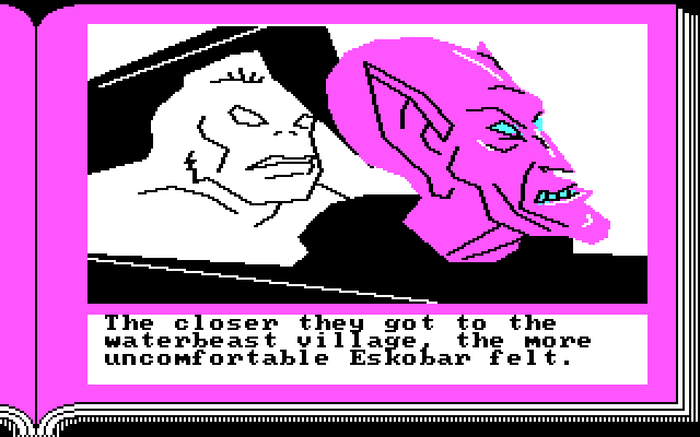 Gamma Force in Pit of a Thousand Screams IBM PC/Compatibles Screenshot: Eskobar is uneasy...