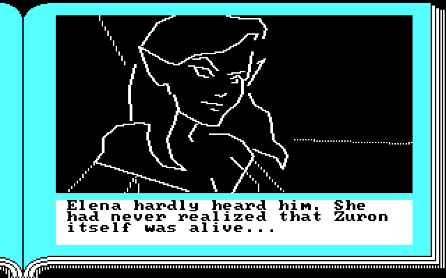 Gamma Force in Pit of a Thousand Screams IBM PC/Compatibles Screenshot: Elena realizes what her new powers are.
