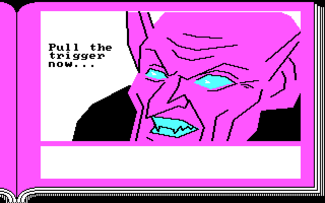 Gamma Force in Pit of a Thousand Screams IBM PC/Compatibles Screenshot: This guy has his henchman kill people...