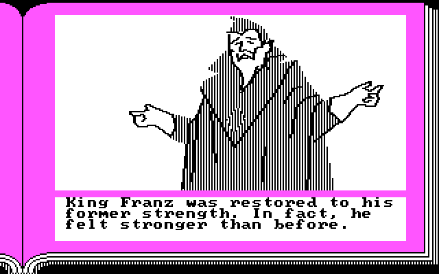 Gamma Force in Pit of a Thousand Screams IBM PC/Compatibles Screenshot: The king back to his true form.