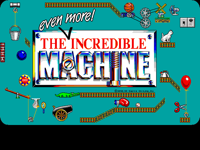 Even More! Incredible Machine, The IBM PC/Compatibles Screenshot: Title screen.
