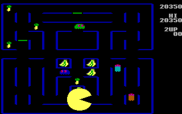 Super Pac-Man IBM PC/Compatibles Screenshot: This level is almost complete...