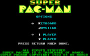 Super Pac-Man for IBM PC/Compatibles - Title screen (v4.00).