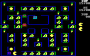 Super Pac-Man for IBM PC/Compatibles - Blue ghost in pursuit, I could be in trouble here...