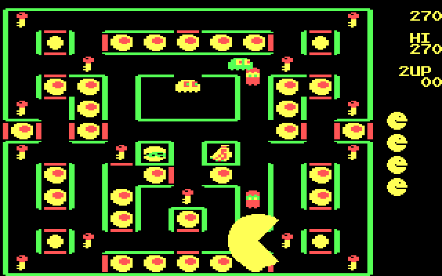 Super Pac-Man IBM PC/Compatibles Screenshot: Game start.