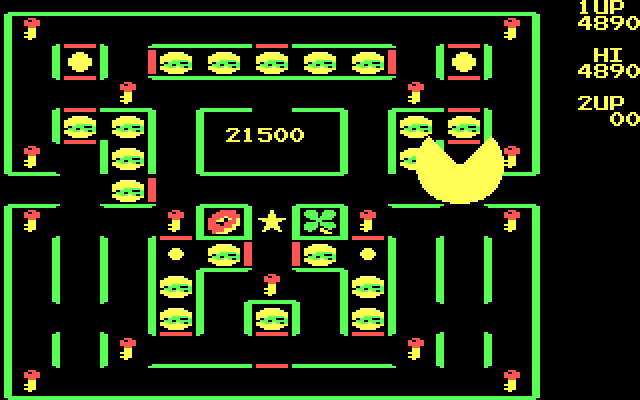 Super Pac-Man IBM PC/Compatibles Screenshot: Time for a bonus round!