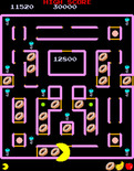 Super Pac-Man for Arcade - Eat all of the donuts on a bonus round!