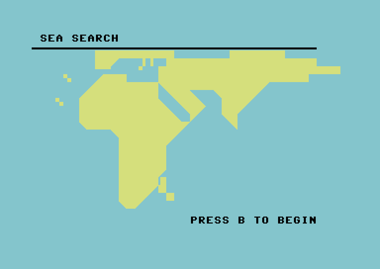 Adventure Quest IV Commodore 64 Screenshot: Lost at Sea - Title screen.