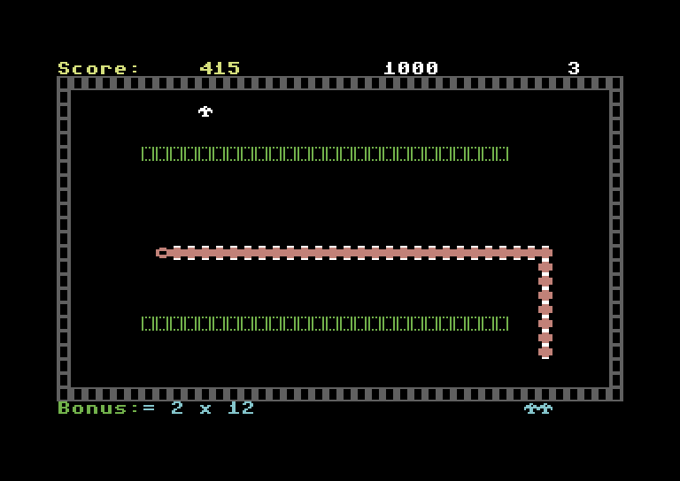 Adventure Quest IV Commodore 64 Screenshot: Monsters of the Deep - more walls are added as the levels progress.