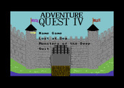 Adventure Quest IV for Commodore 64 - The main menu for side A of the disk.