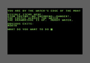 Adventure Quest IV for Commodore 64 - Castle Adventure - found a moat!