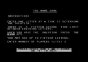 Adventure Quest IV for Commodore 64 - The Name Game - Instructions.