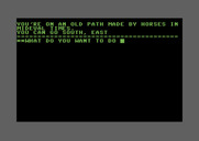 Adventure Quest IV for Commodore 64 - Sorcerer's Castle - game start.