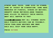 Adventure Quest IV for Commodore 64 - Lost at Sea - instructions, part 2.
