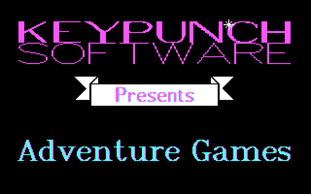 Adventure Quest IV IBM PC/Compatibles Screenshot: Disk 1 Keypunch Software logo.